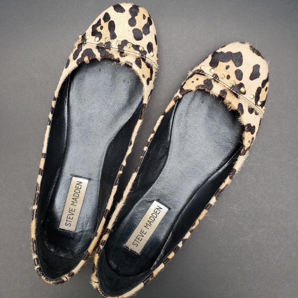 Steve Madden Leopard Print Flats With Grommets - image 1